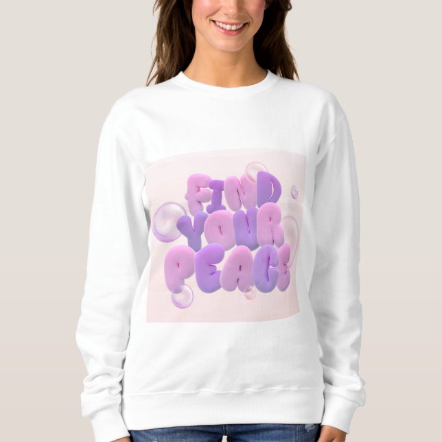 Ladies Long-Sleeve Top Find Your Peace - Cozy Pink (Front)