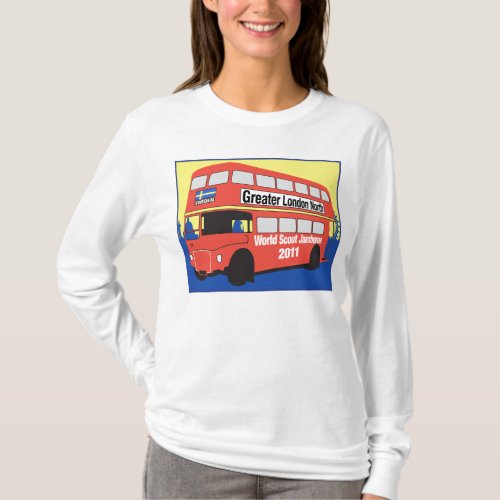 Ladies Long Sleve T Shirt Bus Logo