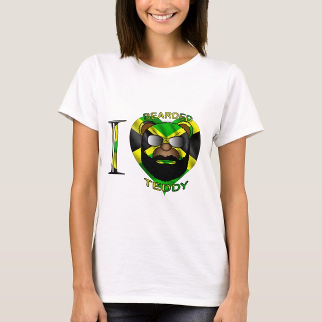 Ladies LUV Bearded Teddy Jamaica T-Shirt (Front)