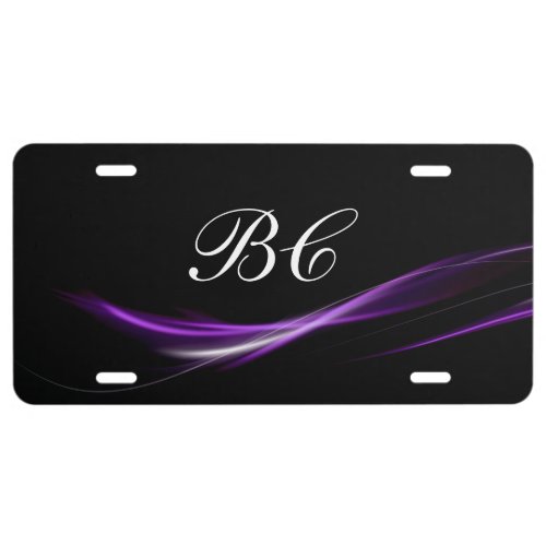 Ladies Monogram Unique License Plate