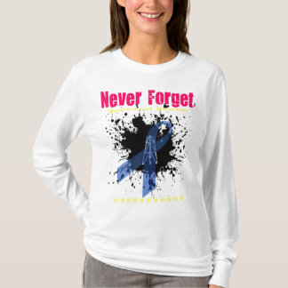 Ladies' 'Never Forget-DWH' fitted hoodie T-Shirt