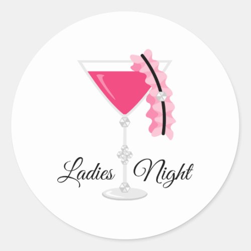 Ladies Night Classic Round Sticker
