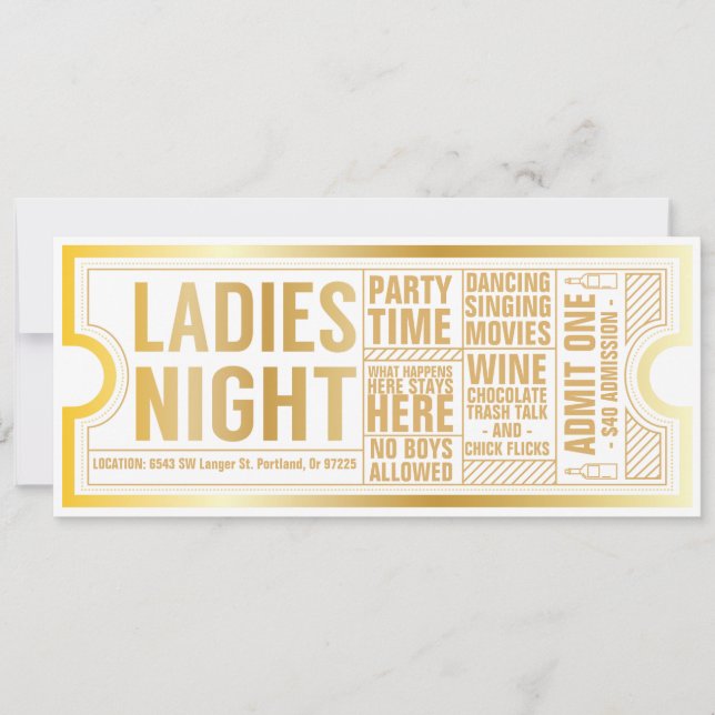 Ladies Night Invitation-Customize it! Invitation (Front)