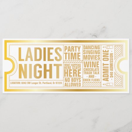 Ladies Night Invitation-customize It! Invitation
