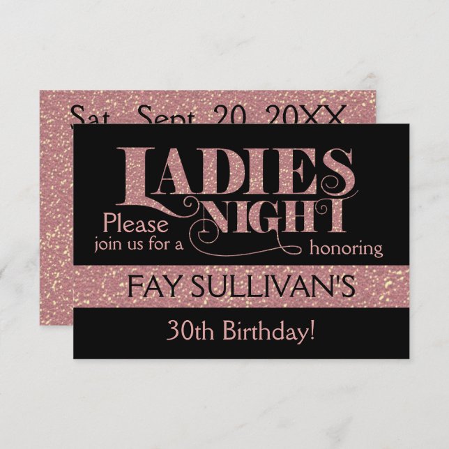 Ladies night invitation design (Front/Back)
