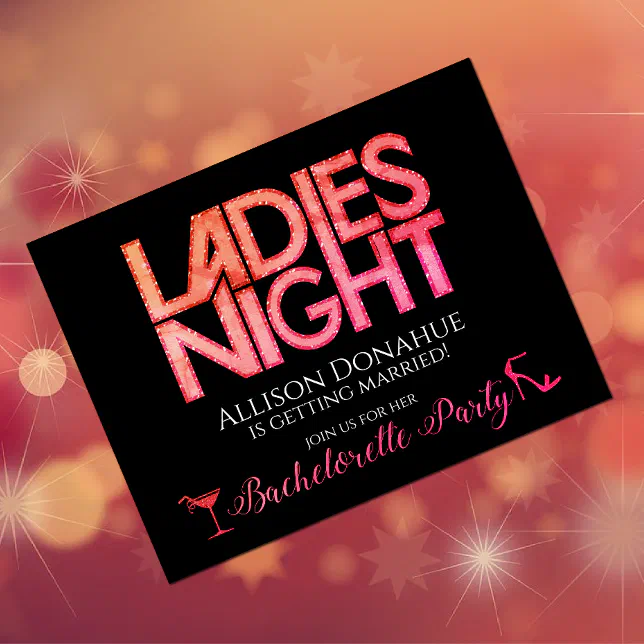 Ladies Night invitation design Postcard | Zazzle