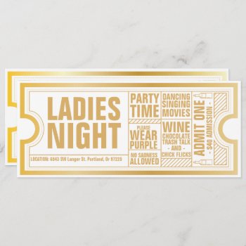 Ladies Night Invitation - Fully Customizable Text by TheKPlace at Zazzle