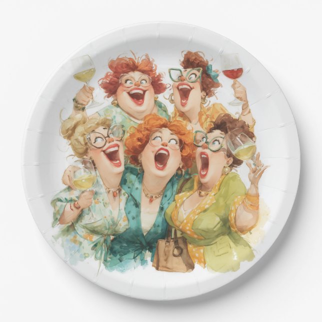 Ladies’ Night Laughter Paper Plates (Front)