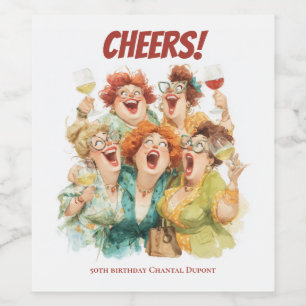 Ladies’ Night Laughter Wine Label