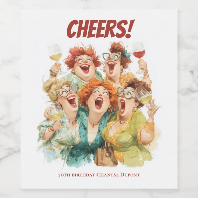 Ladies’ Night Laughter Wine Label (Single Label)