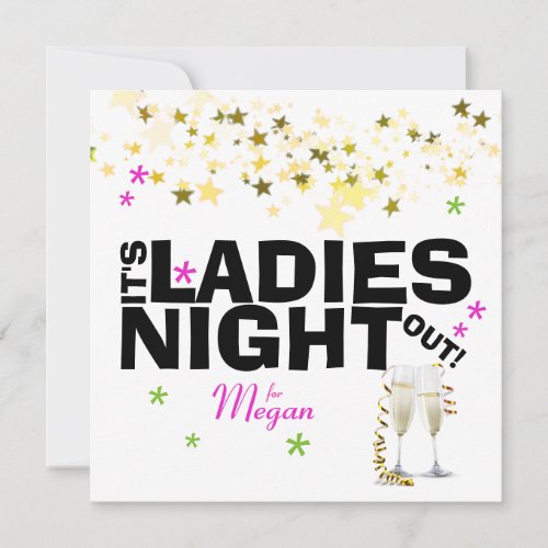 Ladies Night Out Bachelorette Party Invitations