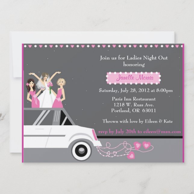 Ladies Night Out Invitation (Front)