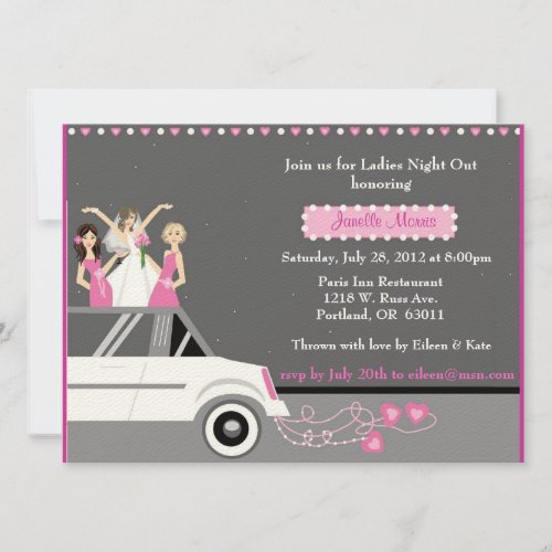 Ladies Night Out Personalized Announcements