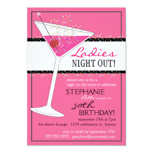 60 Off Pink Martinis 5x7 Birthday Invitations Shop Now To Save