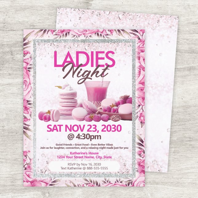 Ladies Night Party Pink Flyer Template (Creator Uploaded)