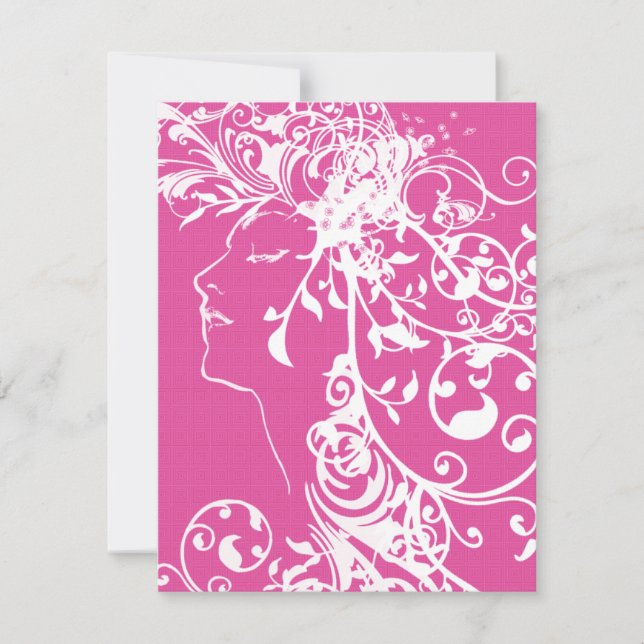 Ladies Night Pink Bachelorette Party Invitation (Front)