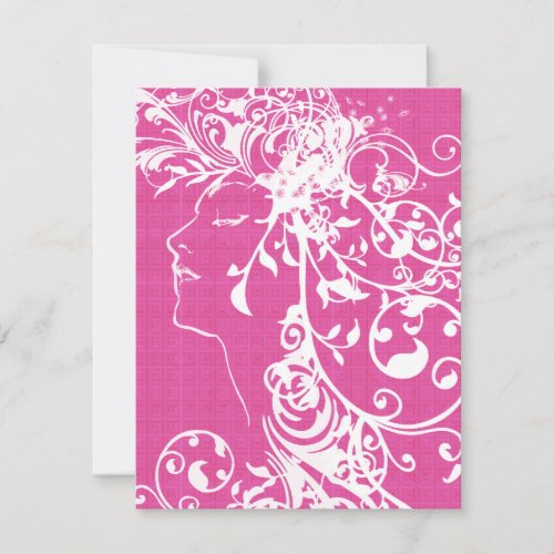Ladies Night Pink Bachelorette Party Invitation