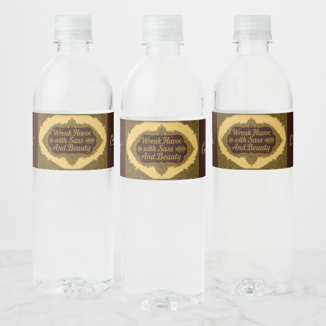 Ladies' Night Snarky Wreak Havoc Sass Water Label (Bottles)