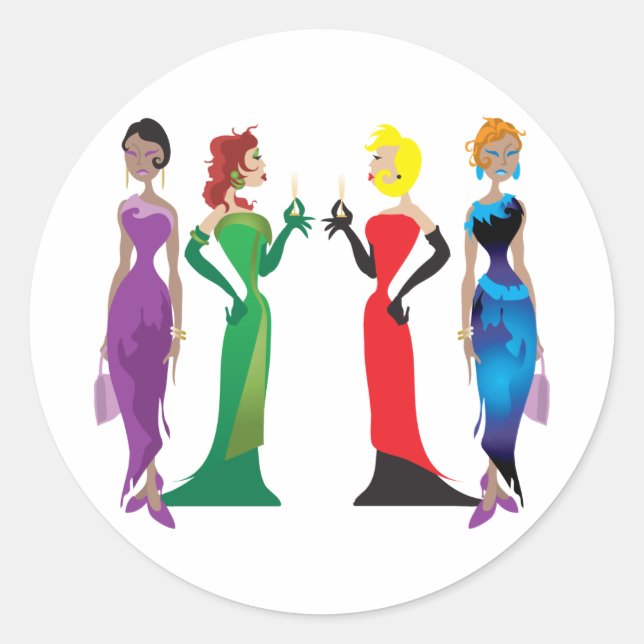 Ladies' Night Stickers (Front)
