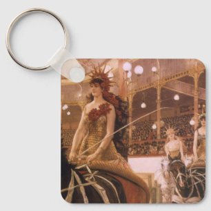 Ladies of the Cars (aka Circus) by James Tissot Keychain