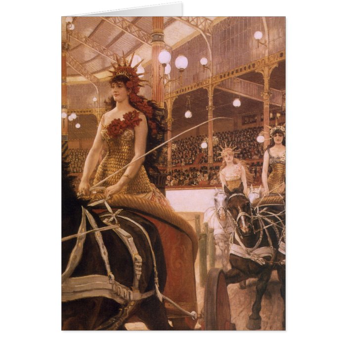 Ladies of the Cars (Circus) by Tissot, Vintage Art Card
