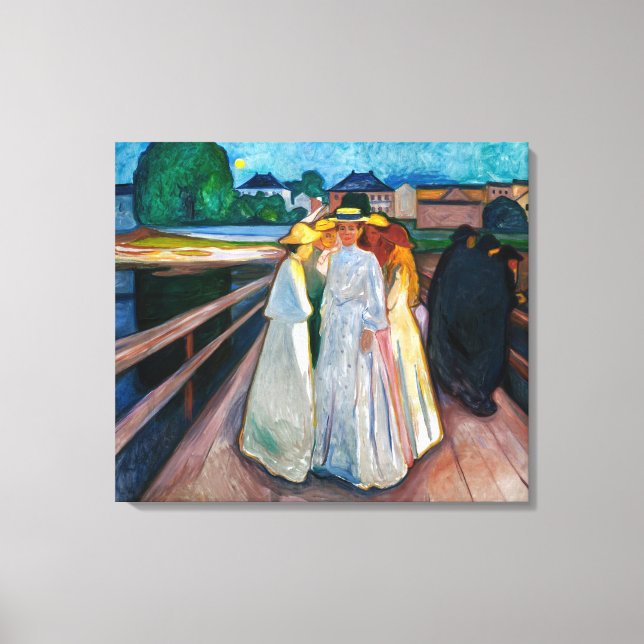 Ladies on the Bridge | Edvard Munch | Canvas Print (Front)