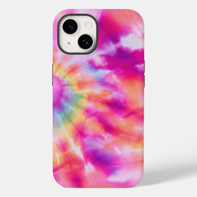 Ladies or Girls Pink Tie Dye Pattern Case-Mate iPhone Case (Back)