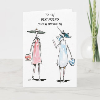Ladies Out Shopping Birthday Card