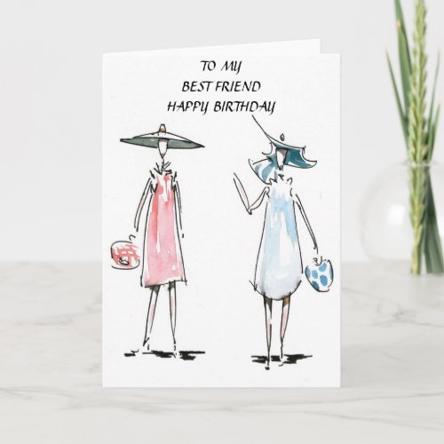 Ladies Out Shopping Birthday Card