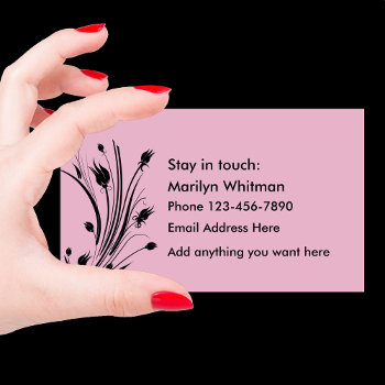 Ladies Personal Contact Cards by Luckyturtle at Zazzle