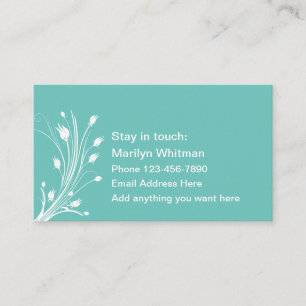 Ladies Personal Contact Cards