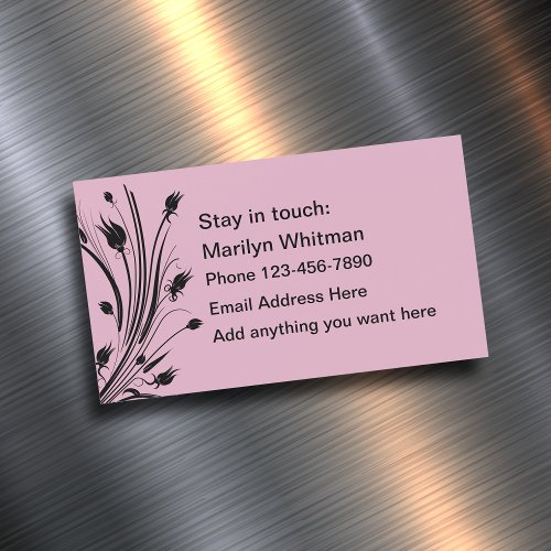 Ladies Personal Refrigerator Magnet Contact Cards