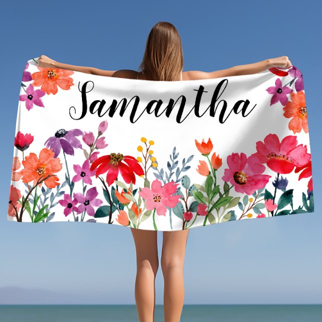 Ladies Personalized Name Girl  Beach Towel (Ladies Personalized Name Girl Beach Towel)