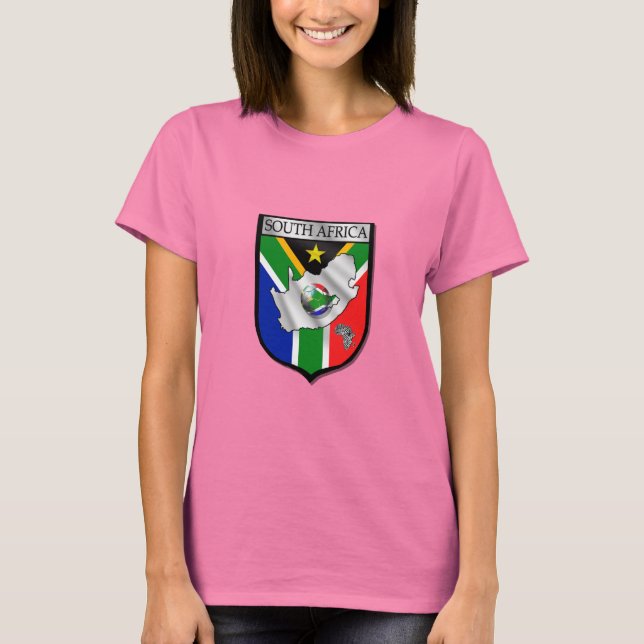 Ladies Petite soccer football South Africa t-shirt (Front)
