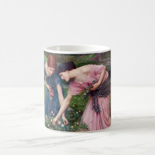 Ladies Picking Roses John William Waterhouse Coffee Mug