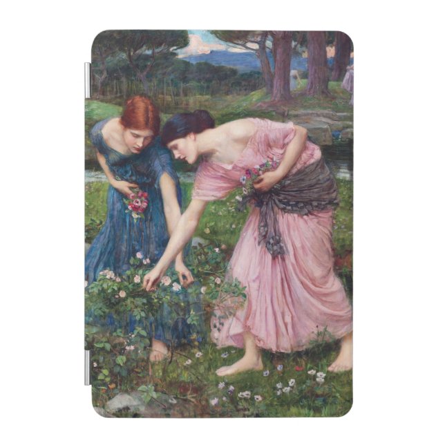 Ladies Picking Roses, John William Waterhouse iPad Mini Cover (Front)