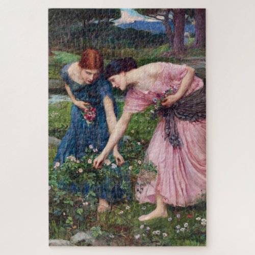 Ladies Picking Roses John William Waterhouse Jigsaw Puzzle