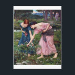 Ladies Picking Roses, John William Waterhouse Postcard<br><div class="desc">John William Waterhouse RA (6 April 1849 – 10 February 1917) was an English painter known for working first in the Academic style and for then embracing the Pre-Raphaelite Brotherhood's style and subject matter. His artworks were known for their depictions of women from both ancient Greek mythology and Arthurian legend....</div>