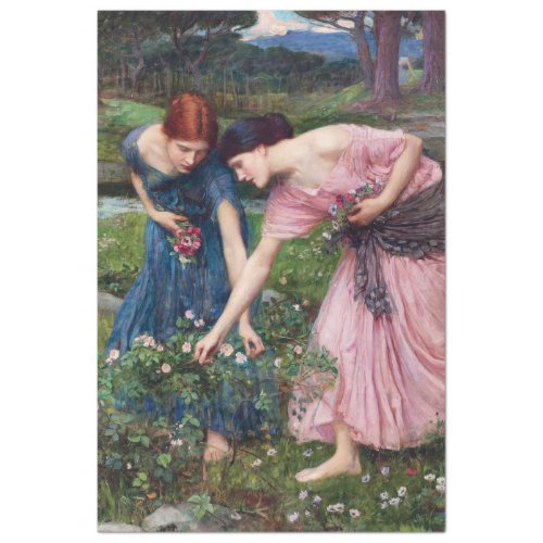 Ladies Picking Roses John William Waterhouse Tissue Paper