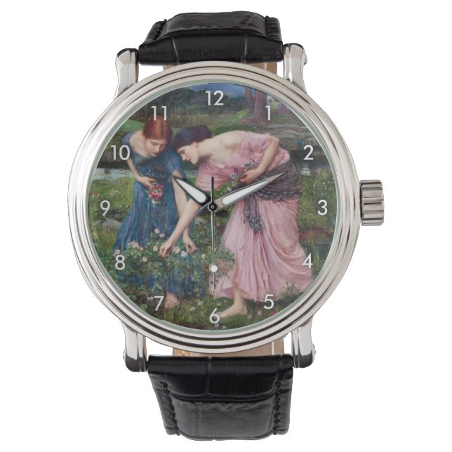 Ladies Picking Roses, John William Waterhouse Watch (Front)