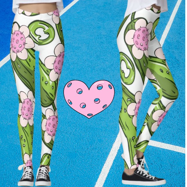 Ladies Pickleball Funny  Leggings (Unique leggings to show pickleball love and make others laugh)