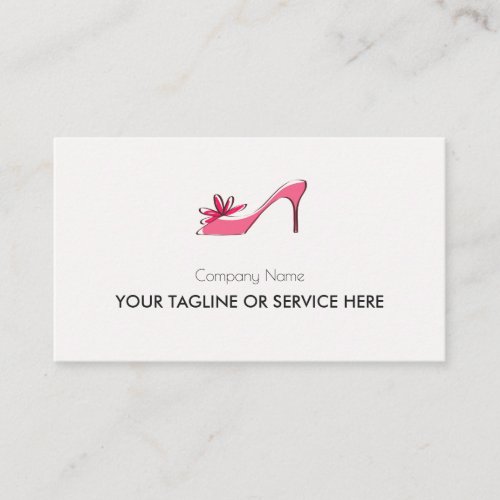 Ladies Pink Pump Shoe Wedding  Bridal Shoes Business Card