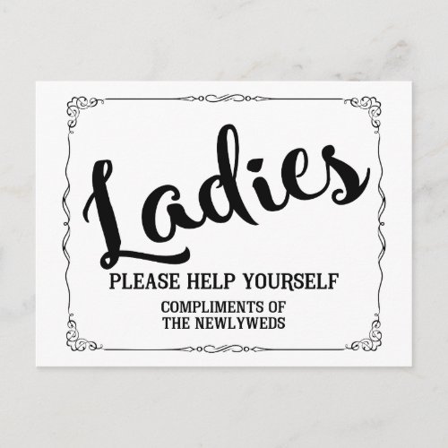 Ladies please help yourself compliments postcard