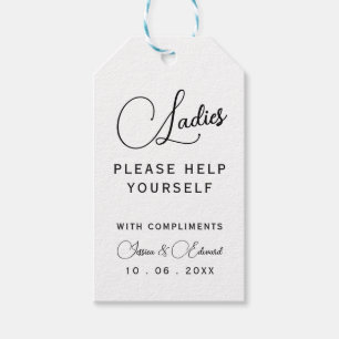 Ladies Please Help Yourself Restroom Minimal Chic Gift Tags