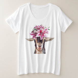 Ladies Plus Size Tee Lily the Goat