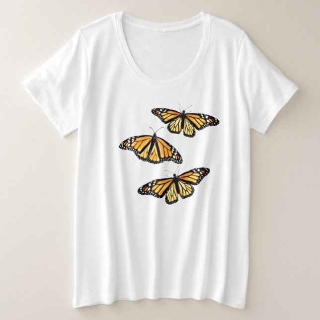 Ladies Plus Size Tee Monarchs (Design Front)