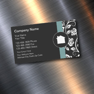 Ladies Professional Realtor Theme Business Card Magnet