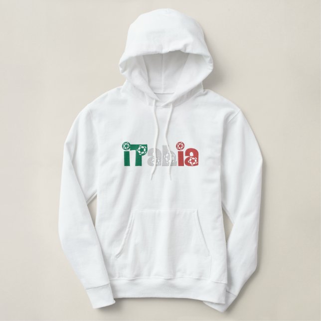 Ladies pullover soccer Italia Calcio hoody (Design Front)