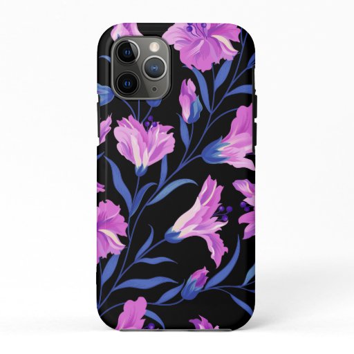 Ladies Purple Floral Pattern iPhone 11 Pro Case