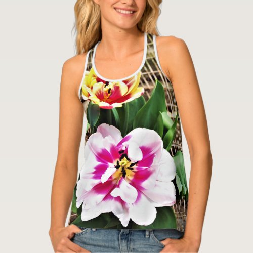 Ladies Racerback Tank Tulips